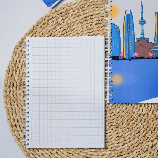 AZJATYCKIE JĘZYKI Notebook (Spiral-Bound) / Zeszyt z koreańskim motywem (kot)