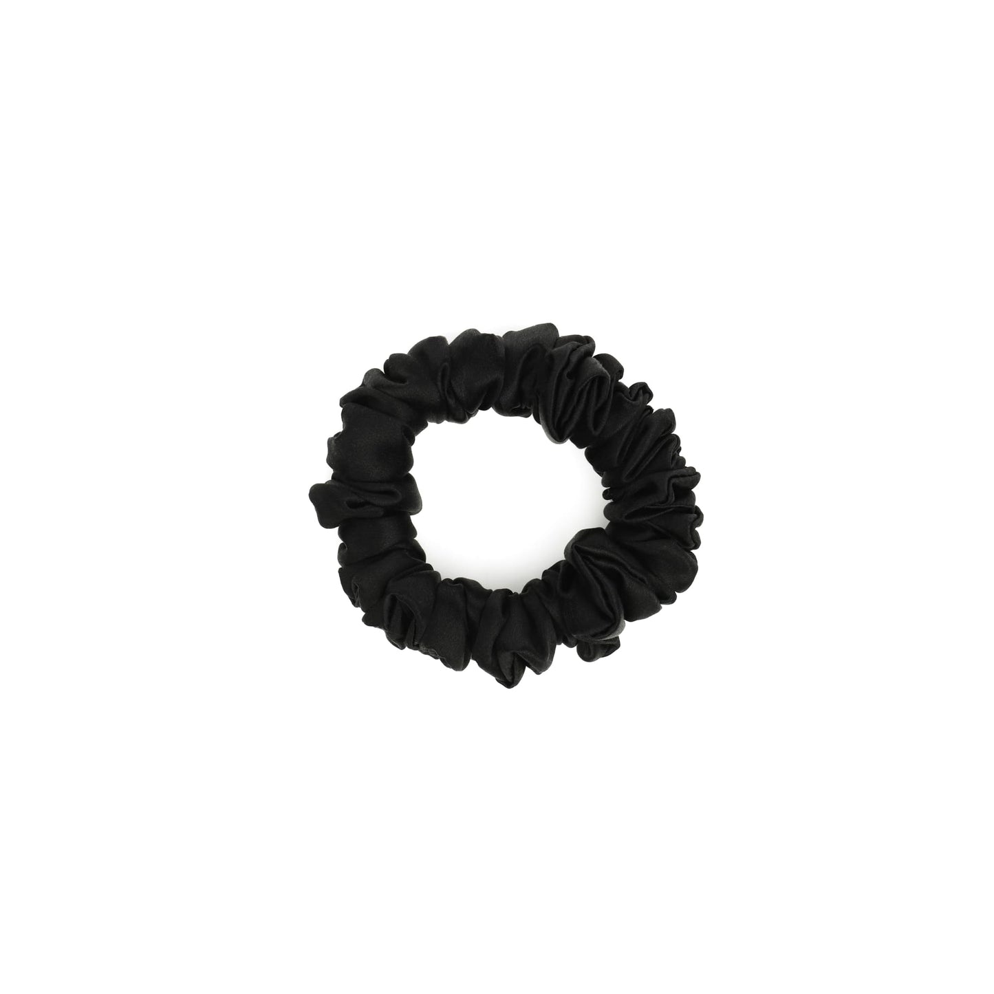 EASY LIVIN Silk Scrunchie Black PREMIUM 100% jedwab + jony srebra