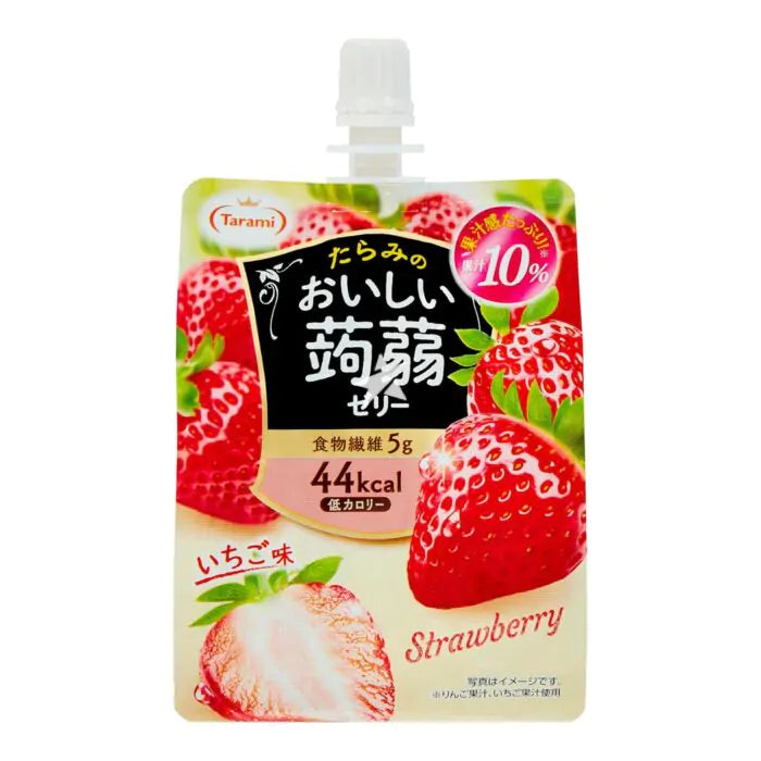 TARAMI Oishii Konjac Jelly Drink Strawberry Flavor / Płynna galaretka konjac o smaku truskawkowym 150 g