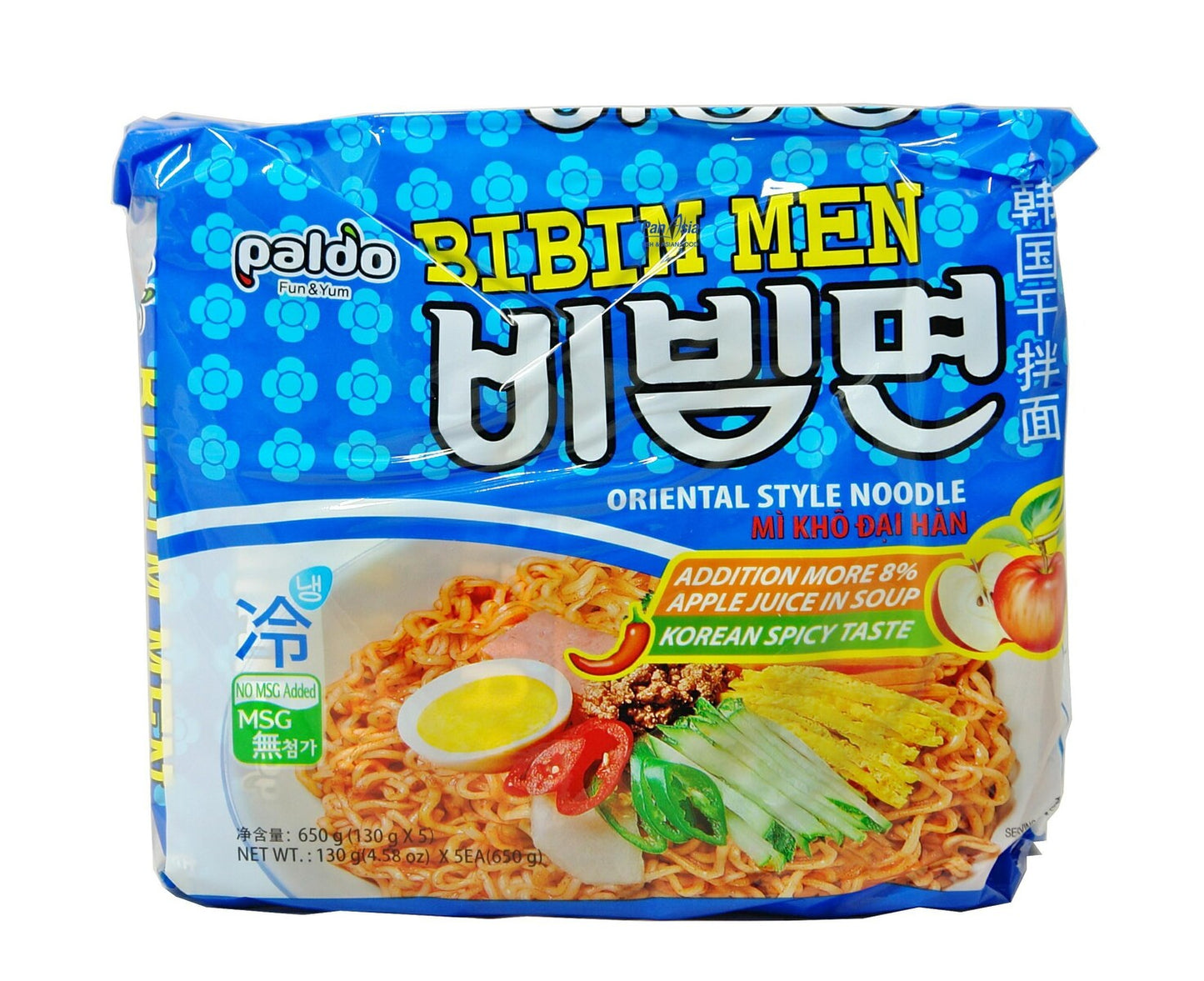 PALDO Bibimmen The Original Korean Mixed Noodles / Makaron instant w słodko-ostrym sosie 130 g