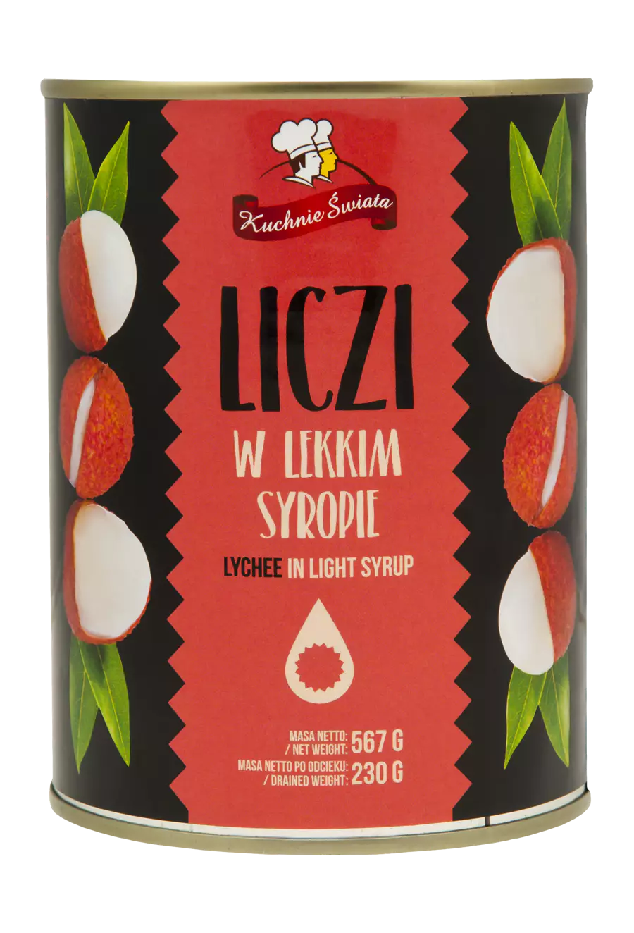 KUCHNIE ŚWIATA Liczi (Lychee) w syropie 567 g