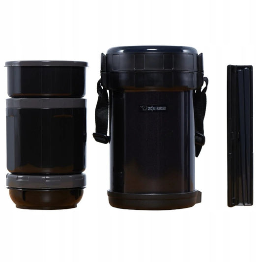 ZOJIRUSHI SL-XE20-AD Stainless Steel Lunch Jar / Japoński termos obiadowy z 3 pojemnikami, granatowy 1,47 l