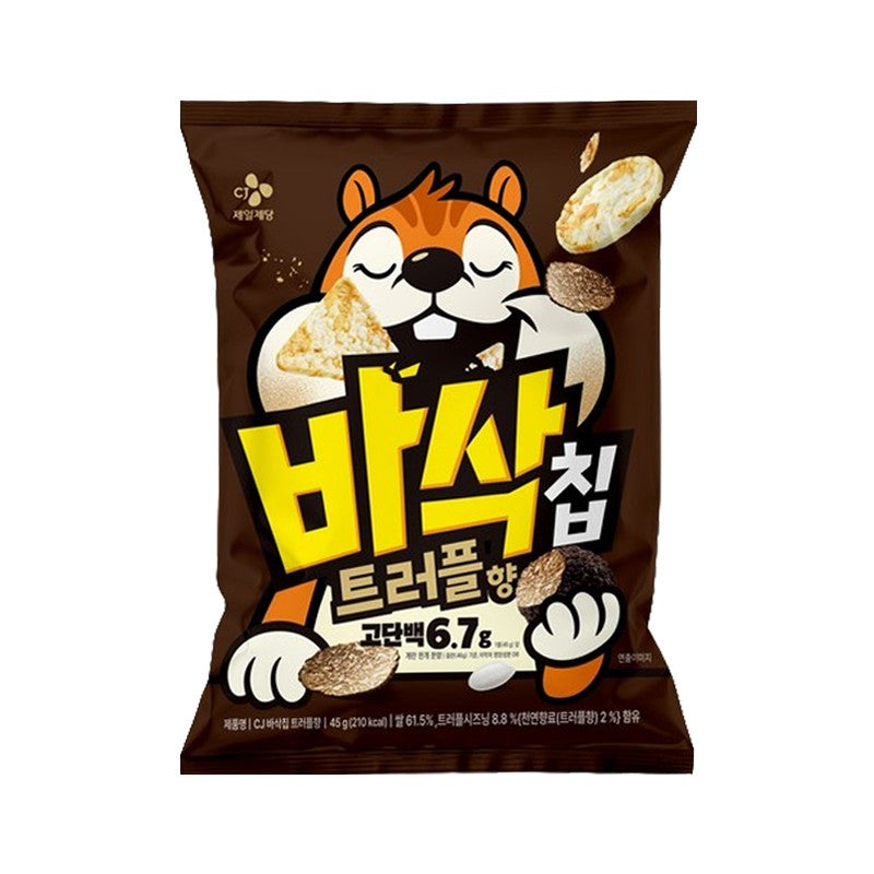 CJ BIBIGO Basak Chip Truffle /Crispy Popped-Rice Truffle Snack / Chrupiąca przekąska ryżowa o smaku trufli 45 g