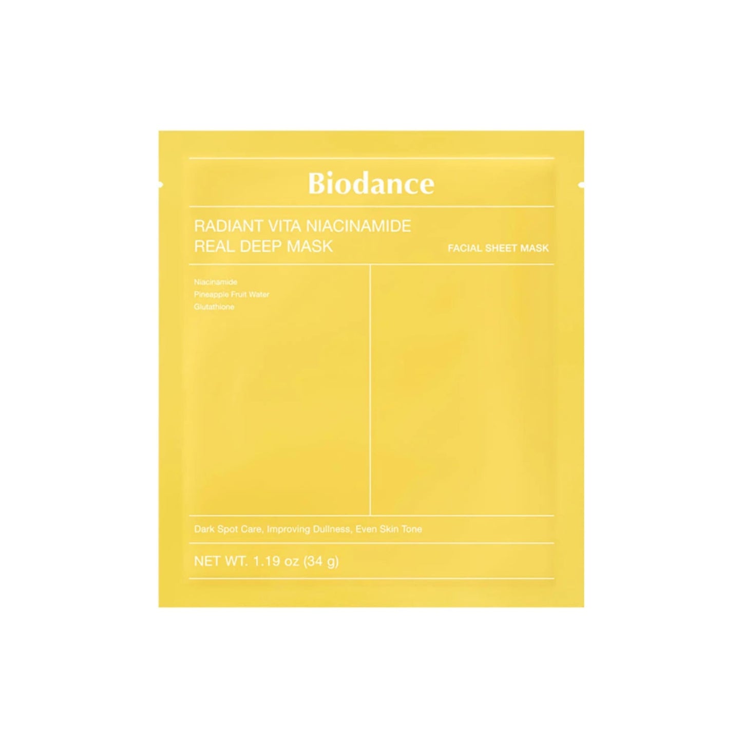 BIODANCE Radiant Vita Niacinamide Real Deep Mask 34 g