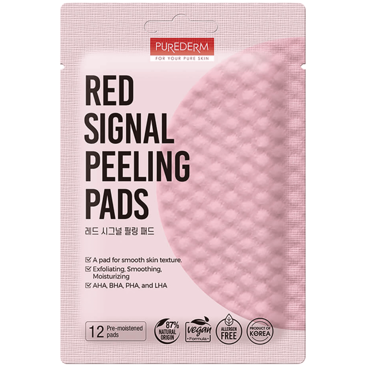PUREDERM Red Signal Peeling Pads 12 pcs. / 12 szt. (38 g)