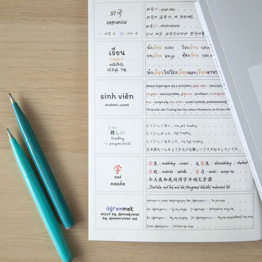 AZJATYCKIE JĘZYKI Vocabulary & Grammar Notebook - Dragon / Zeszyt do słówek, gramatyki - Smok