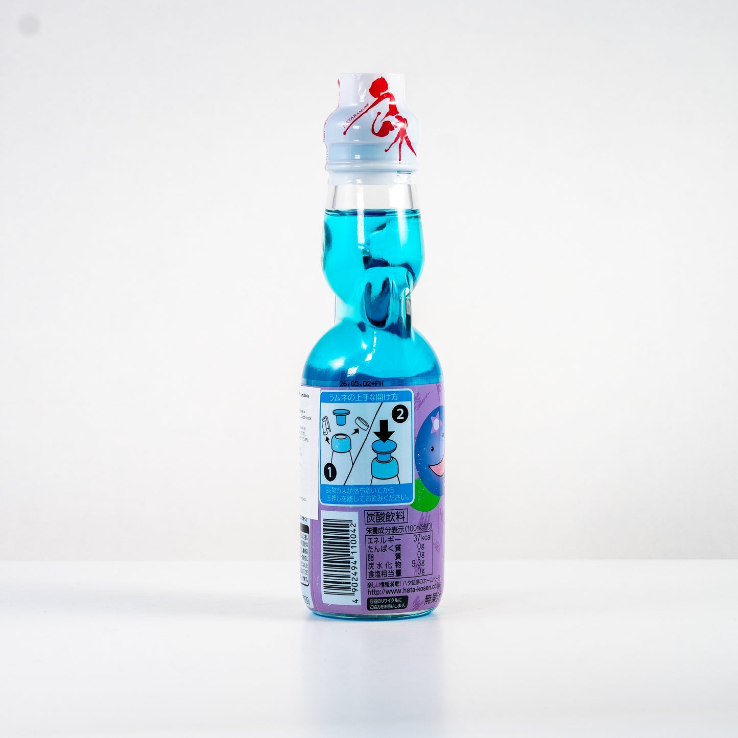Hata Kosen RAMUNE Blueberry Soda / Oranżada Borówkowa 200 ml