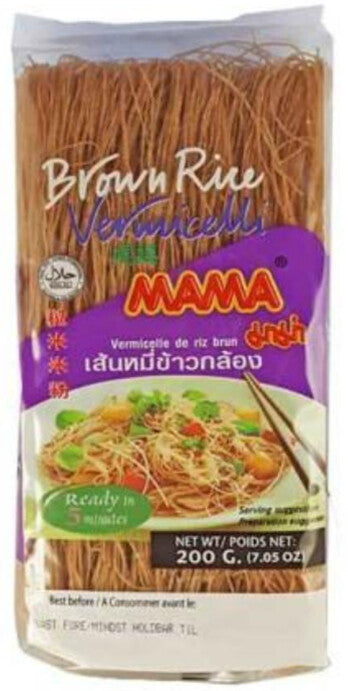MAMA Rice Vermicelli Brown / Makaron Ryżowy Vermicelli Brązowy 200 g