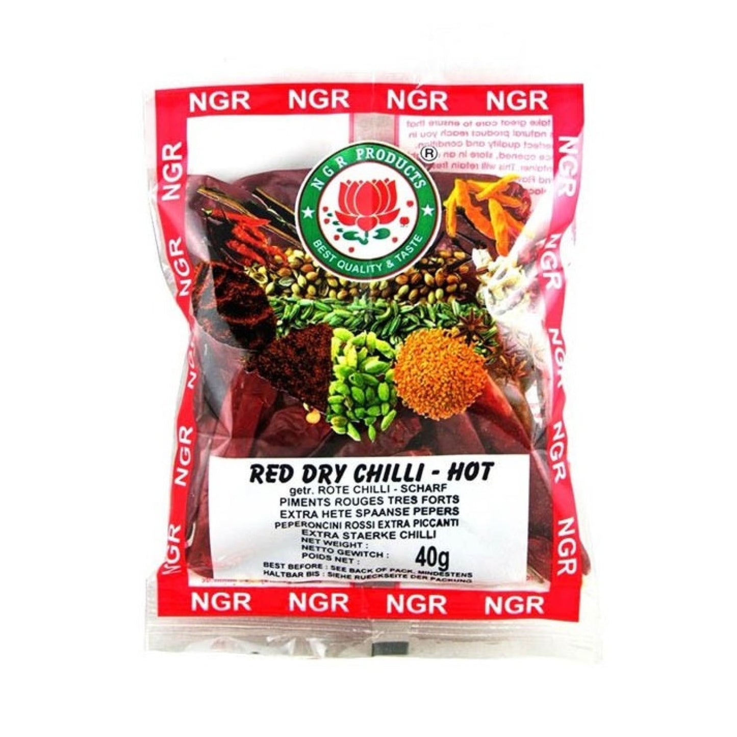 Suszone czerwone chili całe 40 g NGR