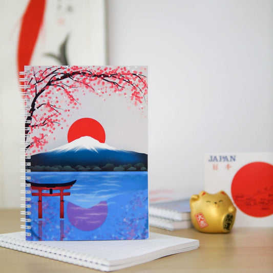 AZJATYCKIE JĘZYKI Kanji Notebook (Spiral-Bound) / Zeszyt do kanji z japońskim motywem