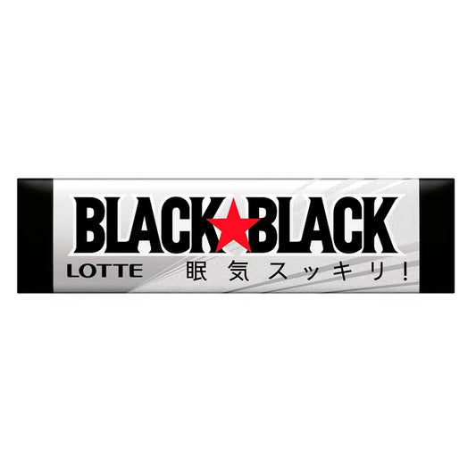 LOTTE Black Black chewing gum / Czarna guma do żucia z kofeiną (9 listków) 28 g