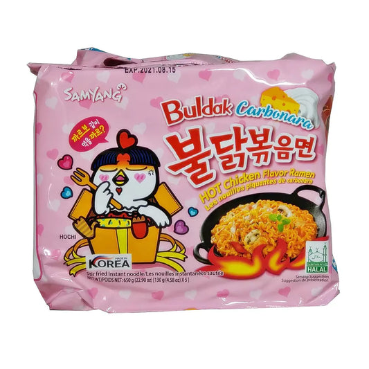 SAMYANG Buldak stir-fried noodles Hot chicken carbonara / Kurczak z sosem Carbonara 130 g