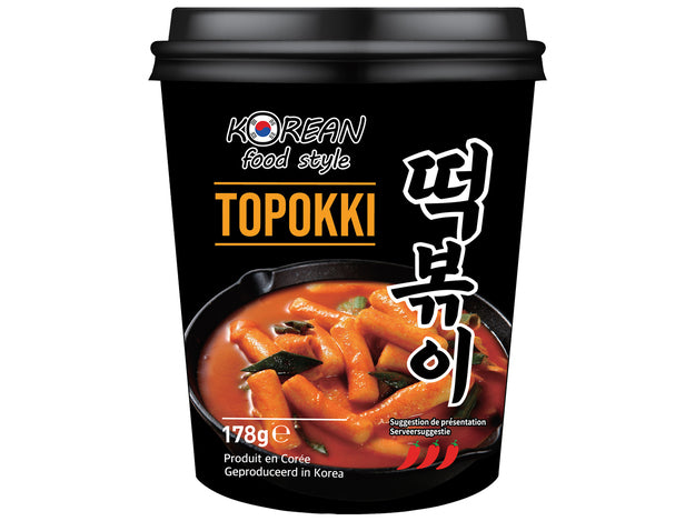KOREAN FOOD STYLE Topokki Rice Cake 178 g / Kluski ryżowe w pikantnym, słodko-słonym sosie