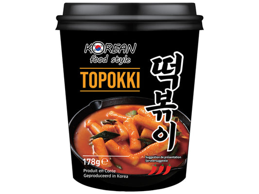 KOREAN FOOD STYLE Topokki Rice Cake 178 g / Kluski ryżowe w pikantnym, słodko-słonym sosie