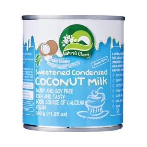NATURE'S CHARM Vegan Sweetened Condensed Coconut Milk / Wegańskie mleczko kokosowe zagęszczone i słodzone 320 g