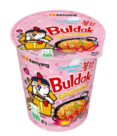 SAMYANG Buldak Hot Chicken Carbonara Flavour Ramen Noodles in Cup / Buldak carbonara w kubku 80 g