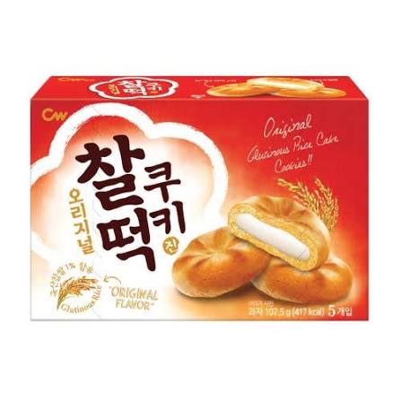 CHUNGWOO Chaltteok Cookie Original / Glutinous Rice Cake Cookies / Ciasteczka ryżowe z nadzieniem 107,5 g
