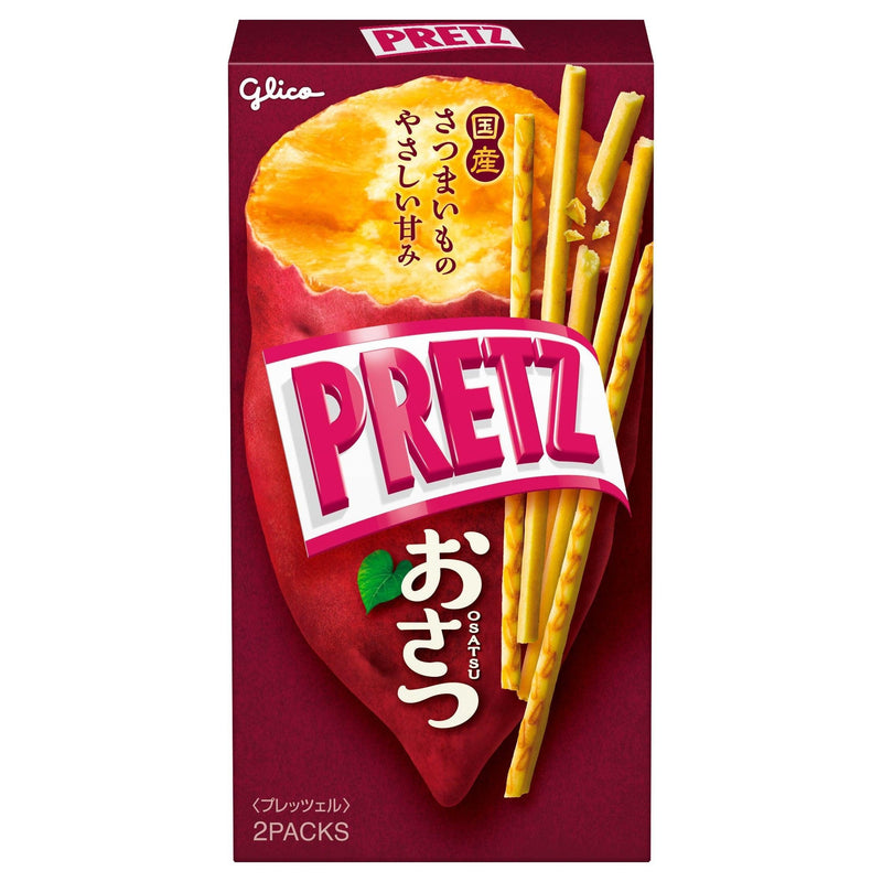 GLICO Pretz Osatsu Satsumaimo Sweet Potato Biscuit Sticks / Paluszki pszenne o smaku japońskiego batata 62 g