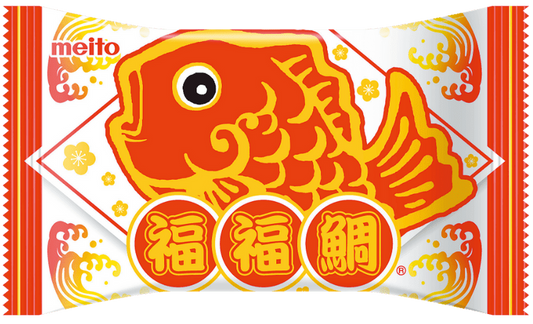 Meito PUKU PUKU Fufufuku Taiyaki / Feast & Good Fortune Soft Chocolate Wafer / Wafel z czekoladą bąbelkową 16,5 g