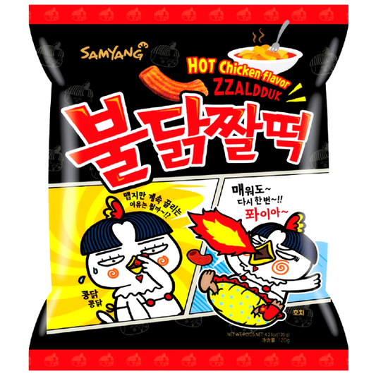 SAMYANG Buldak Zzalduk Hot Chicken Snack / Ostre krakersy o smaku kurczaka 120 g