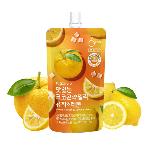 SUGARLOLO Konjac Jelly with Coco Yuzu and Lemon / Galaretka konjac z kawałkami kokosa yuzu i cytryna 150 g