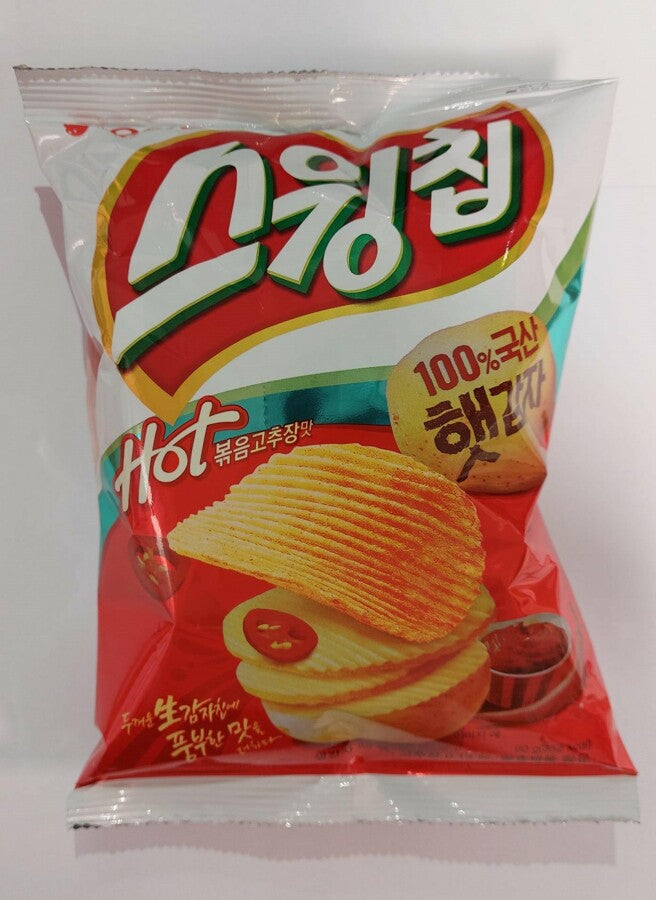 ORION SWING CHIP HOT – Spicy Stir-fried Gochujang Potato Chips / Chipsy ziemniaczane o smaku ostrej pasty gochujang 60 g