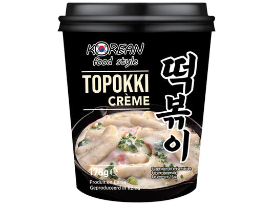 KOREAN FOOD STYLE Topokki Rice Cake Cream 170 g / Kluski ryżowe w kremowym sosie