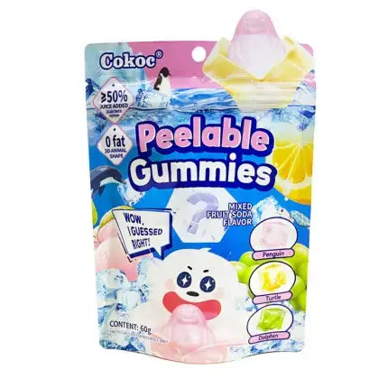 COKOC Peelable Gummies Mixed Fruit Soda Flavor / Obieralne żelki o smaku owocowych napojów sodowych 60 g
