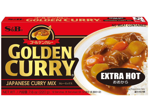 S&B Japanese Golden Curry Mix in Block EXTRA HOT / Japońska kostka curry – bardzo ostra 220 g
