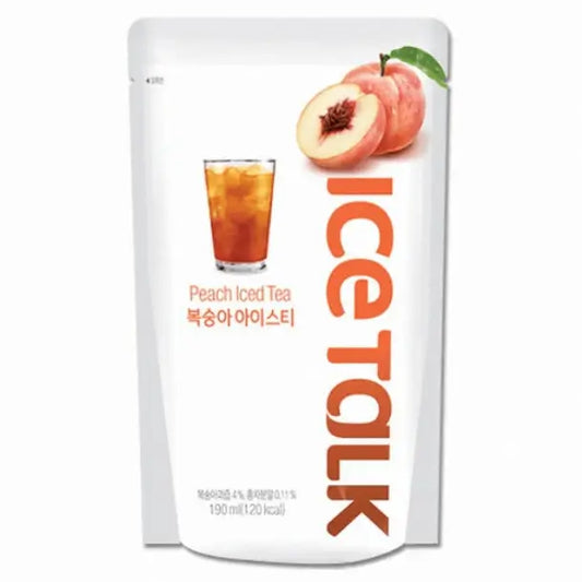 ICE TALK Zero Sugar Peach Iced Tea / Bezcukrowa Lemoniada  o smaku mrożonej brzoskwiniowej herbaty 230 ml