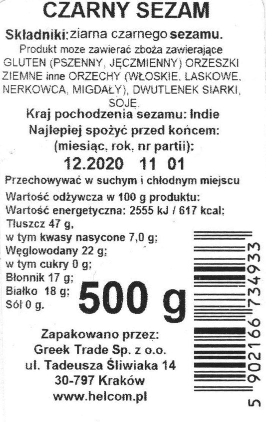 HELCOM Sezam czarny 500 g