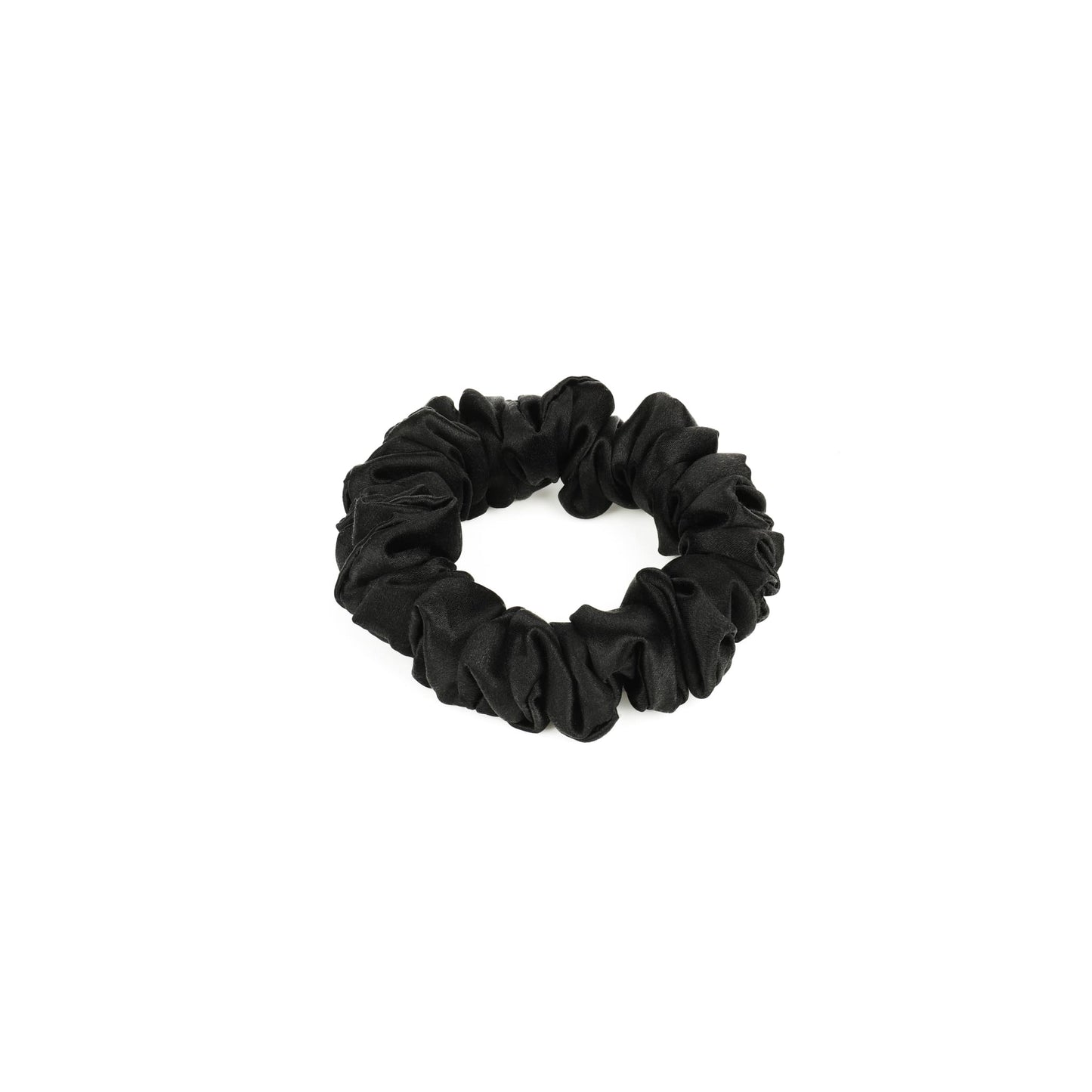 EASY LIVIN Silk Scrunchie Black PREMIUM 100% jedwab + jony srebra