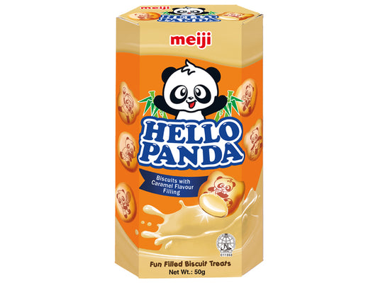 MEIJI Hello Panda Biscuits Caramel Filling / Ciasteczka z karmelowym nadzieniem 50 g