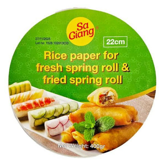SA GIANG Round Rice Paper / Okrągły Papier Ryżowy 22 cm 400 g