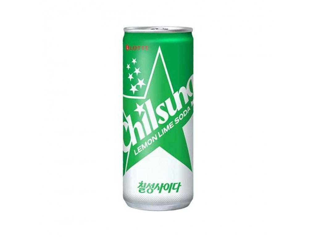 LOTTE Chilsung Lemon Lime Soda / Napój Chilsung cytrynowo-limonkowy 250 ml