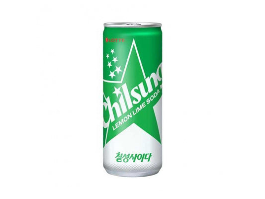 LOTTE Chilsung Soda Drink Lemon & Lime / Koreański napój gazowany cytryna-limonka 250 ml
