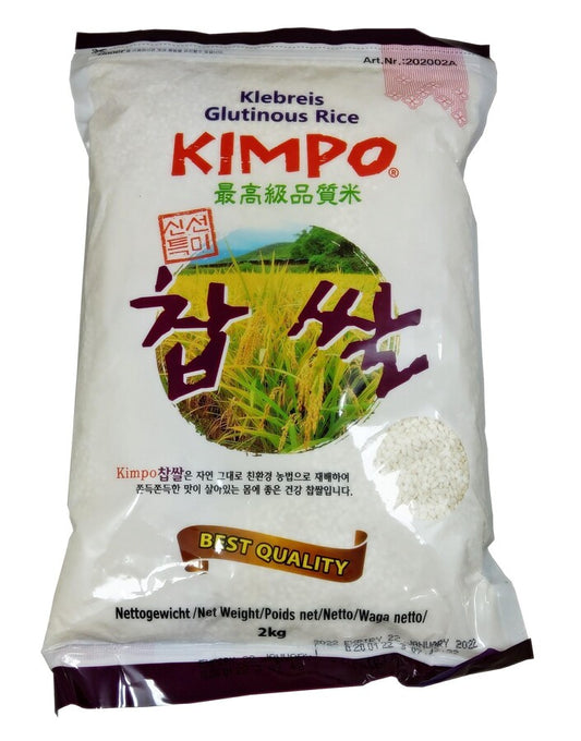 KIMPO Ryż Kleisty Słodki Biały 2 kg