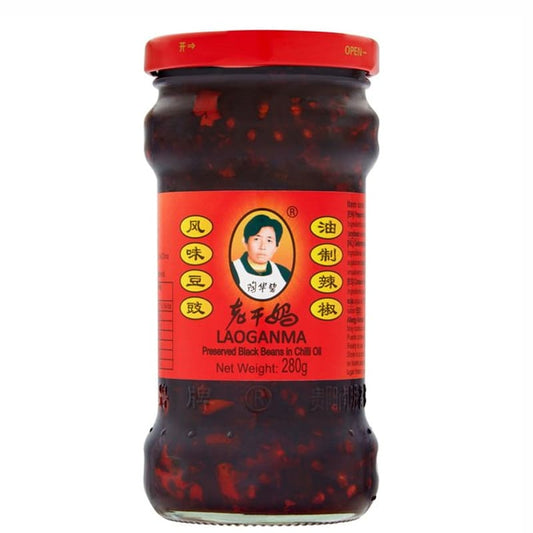 LAOGANMA Fermented Soybeans in Chilli Oil / Soja Fermentowana w Oleju Chili 280 g