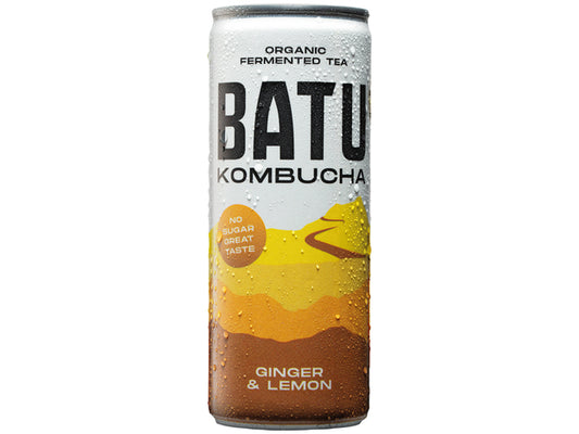 BATU Organic Ginger Lemon Kombucha Drink / Ekologiczna Kombucha Imbirowo-Cytrynowa 250 ml