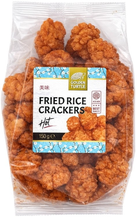 GOLDEN TURTLE Fried Rice Crackers Hot / Smażone Ostre Ryżowe Krakersy 150 g