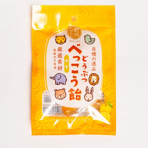 YASHU TAKAMURA Animal Bekkou Yuzu / Animal Shaped Hard Candy Yuzu Flavour / Cukierki o smaku cytrusa yuzu 50 g