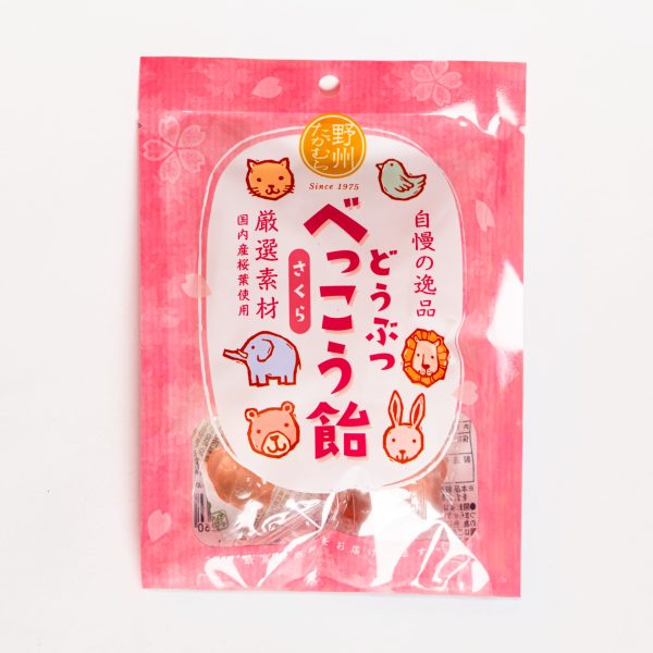 YASHU TAKAMURA Animal Bekkou Sakura / Animal Shaped Hard Candy Sakura Flavour / Cukierki o smaku sakury 65 g