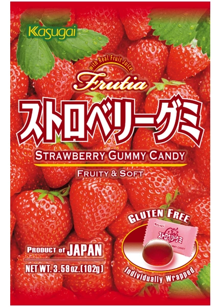 Kasugai FRUTIA Strawberry Gumi 102 g