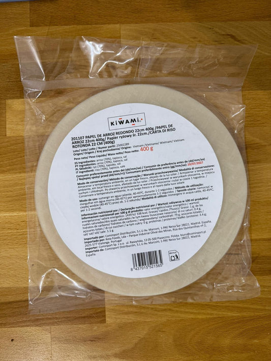 KIWAMI Round Rice Paper / Okrągły Papier Ryżowy 22 cm 400 g