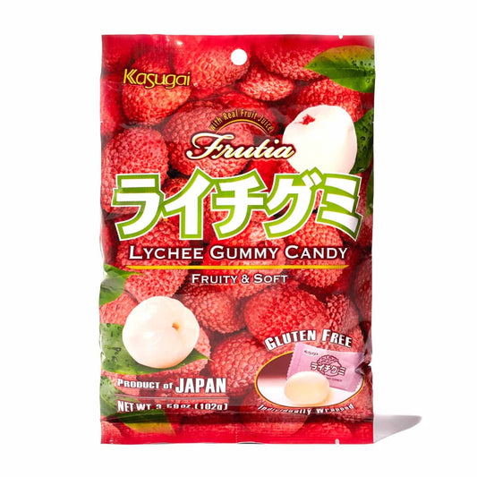 Kasugai FRUTIA Lychee Gumi / Żelki o smaku liczi 102 g