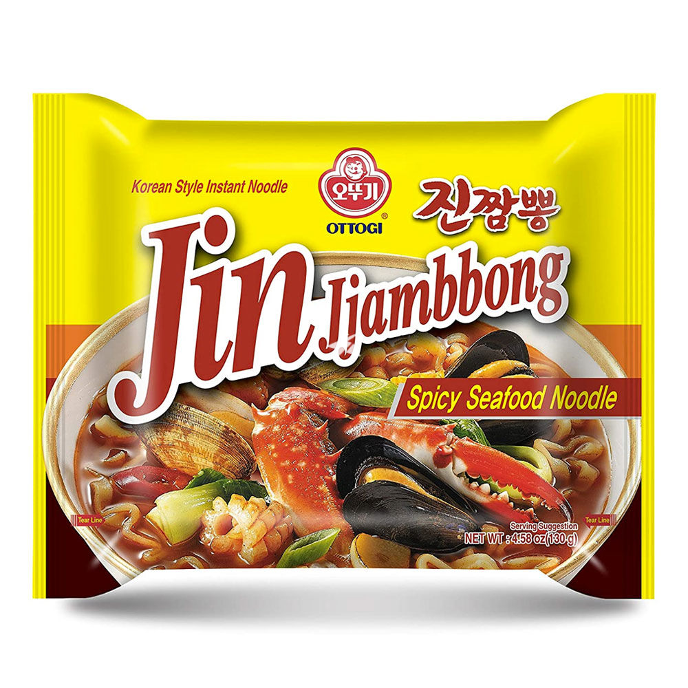 OTTOGI Jin Jjambbong Spicy Seafood Noodle / Pikantna Zupa Ramen o smaku owoców morza 130 g