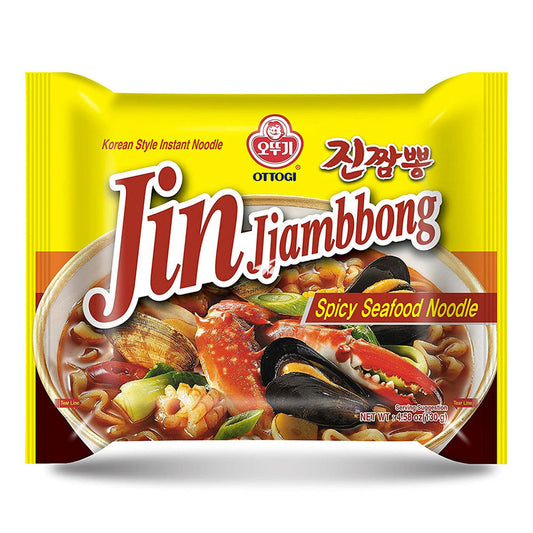 OTTOGI Jin Jjambbong Spicy Seafood Noodle / Pikantna Zupa Ramen o smaku owoców morza 130 g