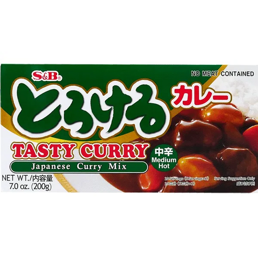 S&B Tasty Curry Japanese Curry Mix Medium Hot / Curry średnio-pikantne 200 g
