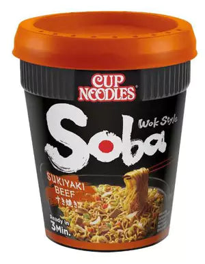 NISSIN Cup Noodle Soba z sosem Sukiyaki z Wołowiną 89 g