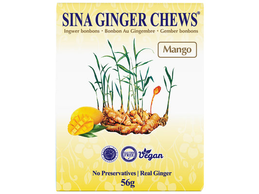 SINA Ginger Mango Candy  56 g / Cukierki imbirowo-mango